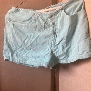 FINAL MARKDOWN Anchor blue Women's Light Green High Waist Shorts 11